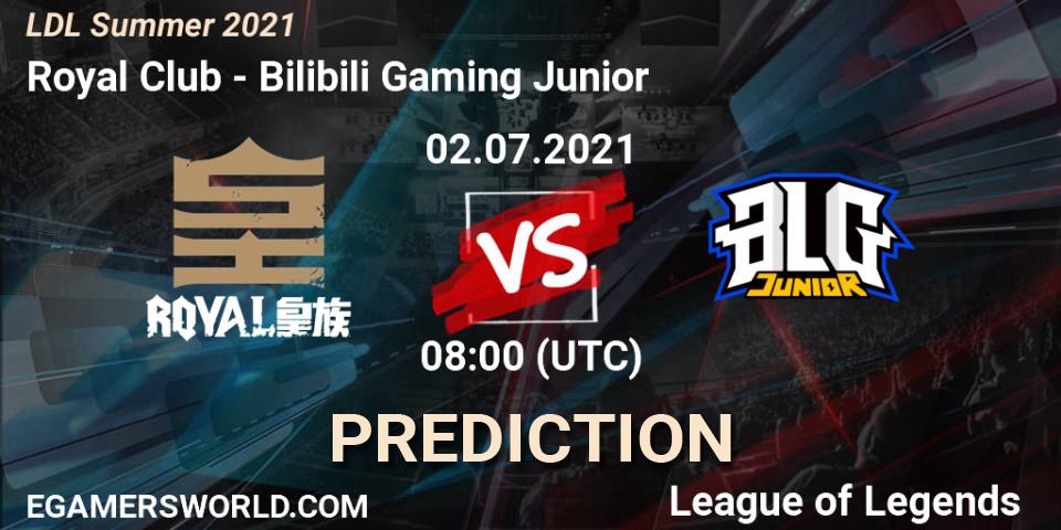 Royal Club vs Bilibili Gaming Junior: Match Prediction. 02.07.2021 at 08:00, LoL, LDL Summer 2021