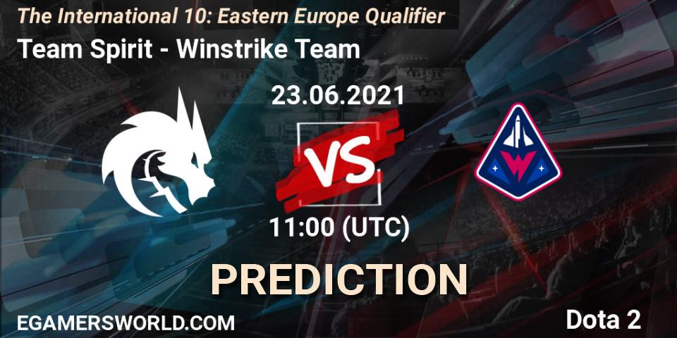 Team Spirit vs Winstrike Team: Match Prediction. 23.06.21, Dota 2, The International 10: Eastern Europe Qualifier
