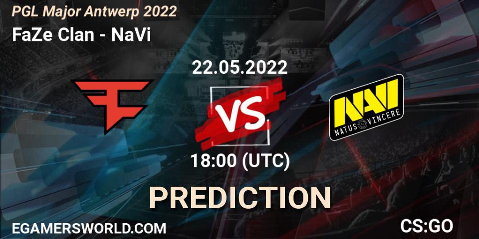 FaZe Clan vs NaVi: Match Prediction. 22.05.2022 at 18:00, Counter-Strike (CS2), PGL Major Antwerp 2022