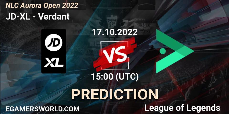 JD-XL vs Verdant: Match Prediction. 17.10.2022 at 15:00, LoL, NLC Aurora Open 2022