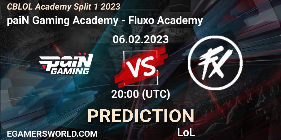 paiN Gaming Academy vs Fluxo Academy: Match Prediction. 06.02.23, LoL, CBLOL Academy Split 1 2023