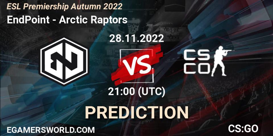 EndPoint vs Arctic Raptors: Match Prediction. 28.11.22, CS2 (CS:GO), ESL Premiership Autumn 2022