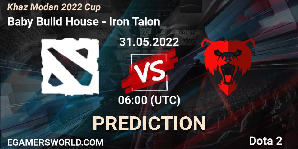 Baby Build House vs Iron Talon: Match Prediction. 31.05.2022 at 05:59, Dota 2, Khaz Modan 2022 Cup