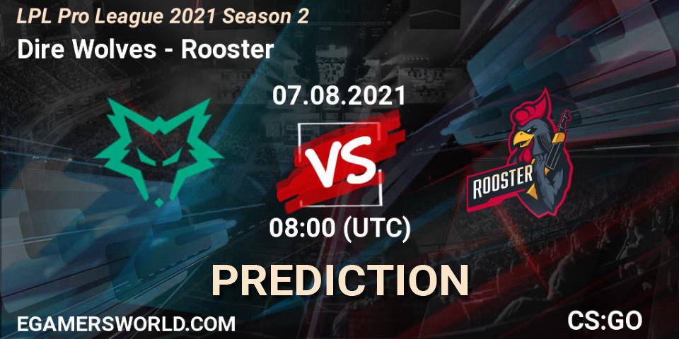 Dire Wolves vs Rooster: Match Prediction. 03.08.2021 at 08:00, Counter-Strike (CS2), LPL Pro League 2021 Season 2
