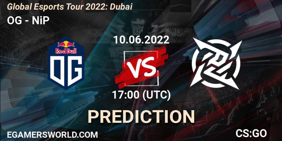 OG vs NiP: Match Prediction. 10.06.2022 at 17:00, Counter-Strike (CS2), Global Esports Tour 2022: Dubai