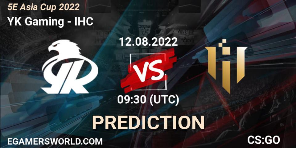 YK Gaming vs IHC: Match Prediction. 12.08.2022 at 09:30, Counter-Strike (CS2), 5E Asia Cup 2022