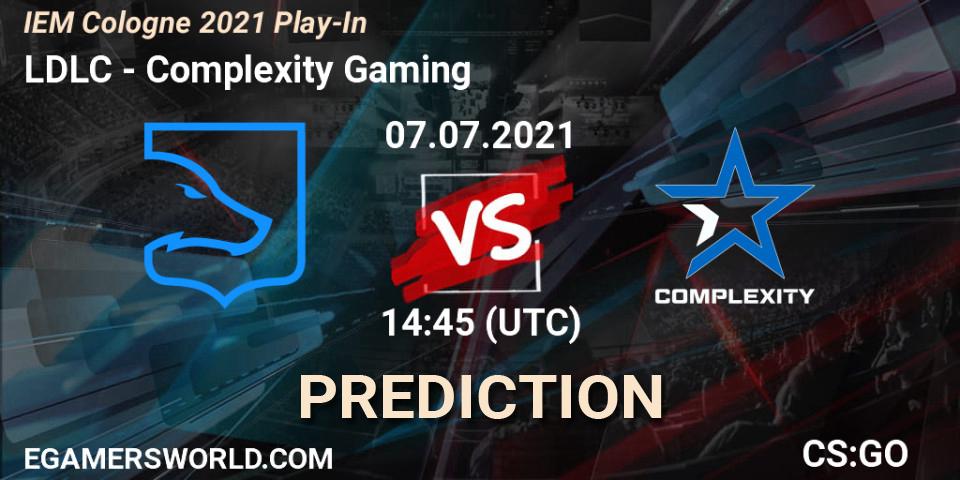 LDLC vs Complexity Gaming: Match Prediction. 07.07.2021 at 14:45, Counter-Strike (CS2), IEM Cologne 2021 Play-In