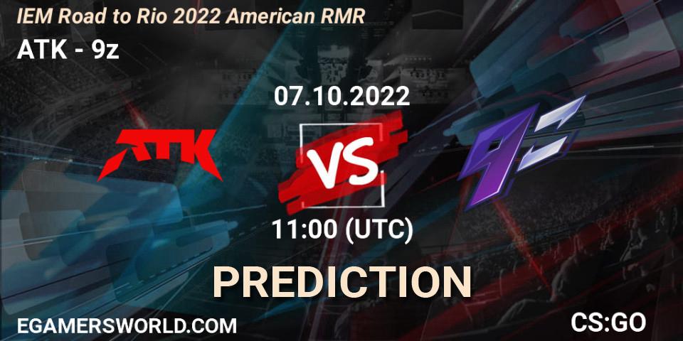 ATK vs 9z: Match Prediction. 07.10.22, CS2 (CS:GO), IEM Road to Rio 2022 American RMR