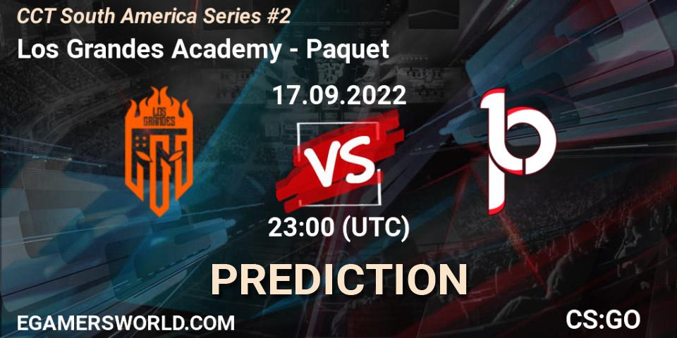 Los Grandes Academy vs Paquetá: Match Prediction. 17.09.2022 at 23:00, Counter-Strike (CS2), CCT South America Series #2