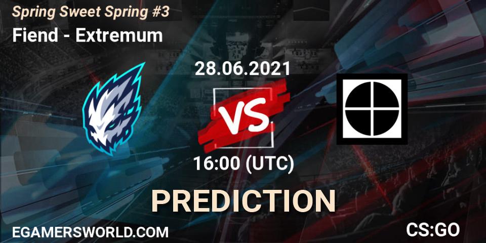 Fiend vs Extremum: Match Prediction. 28.06.21, CS2 (CS:GO), Spring Sweet Spring #3