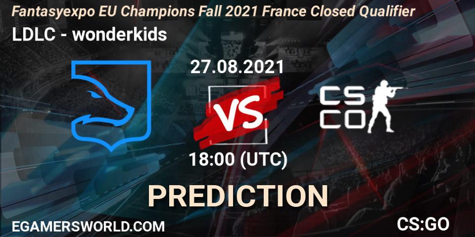 LDLC vs wonderkids: Match Prediction. 27.08.2021 at 18:00, Counter-Strike (CS2), Fantasyexpo EU Champions Fall 2021 France Closed Qualifier