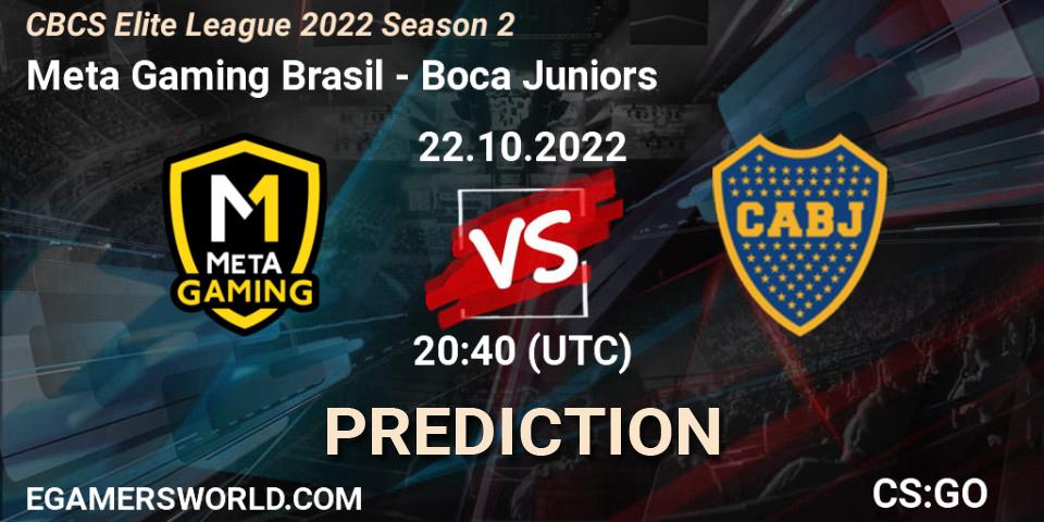 Meta Gaming Brasil vs Boca Juniors: Match Prediction. 22.10.2022 at 20:40, Counter-Strike (CS2), CBCS Elite League 2022 Season 2