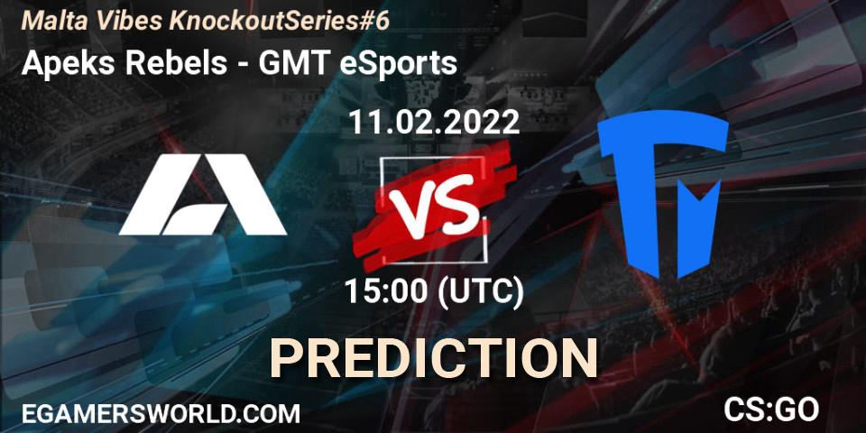 Apeks Rebels vs GMT eSports: Match Prediction. 11.02.2022 at 15:00, Counter-Strike (CS2), Malta Vibes Knockout Series #6