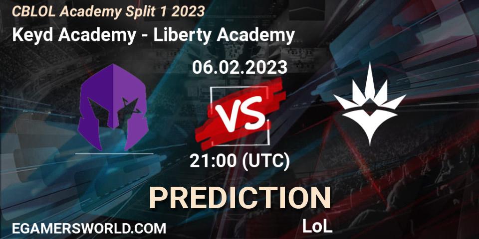 Keyd Academy vs Liberty Academy: Match Prediction. 06.02.23, LoL, CBLOL Academy Split 1 2023