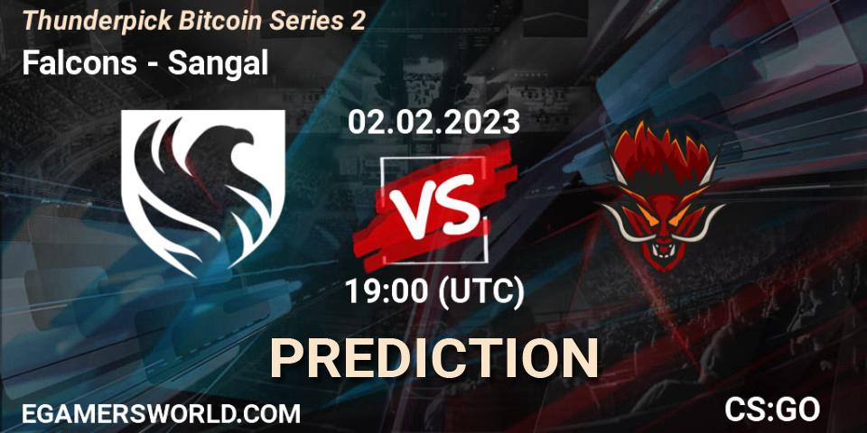 Falcons vs Sangal: Match Prediction. 02.02.23, CS2 (CS:GO), Thunderpick Bitcoin Series 2