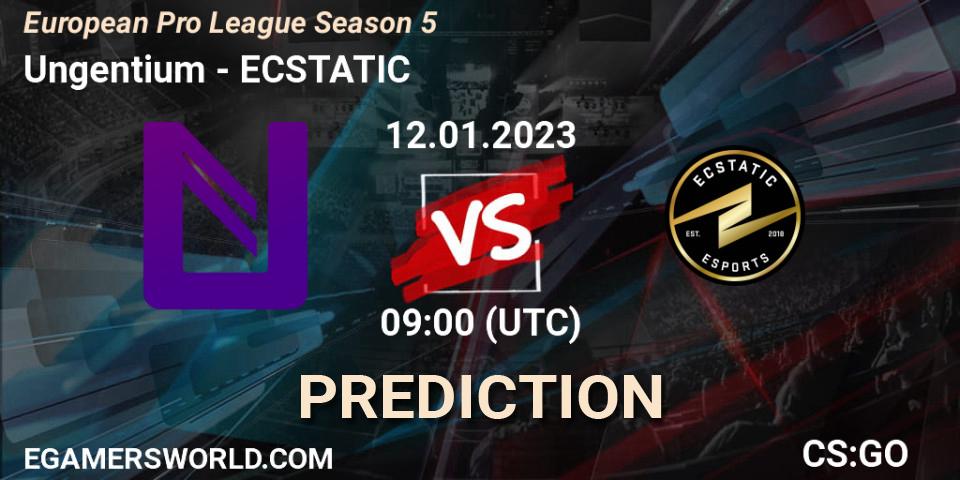Ungentium vs ECSTATIC: Match Prediction. 12.01.2023 at 09:00, Counter-Strike (CS2), European Pro League Season 5