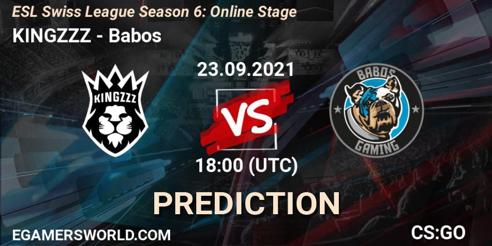 KINGZZZ vs Babos: Match Prediction. 23.09.2021 at 18:00, Counter-Strike (CS2), ESL Swiss League Season 6: Online Stage