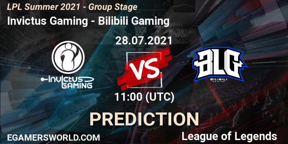 Invictus Gaming vs Bilibili Gaming: Match Prediction. 28.07.21, LoL, LPL Summer 2021 - Group Stage