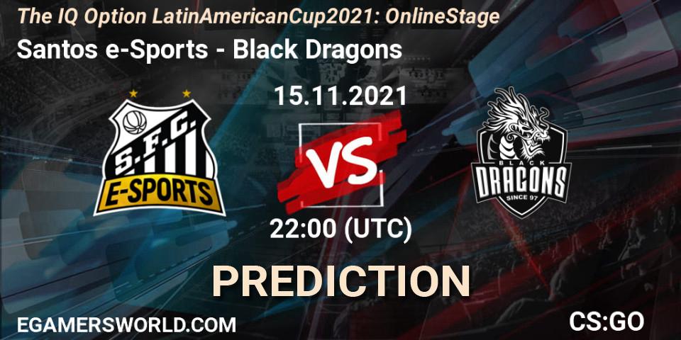 Santos e-Sports vs Black Dragons: Match Prediction. 16.11.21, CS2 (CS:GO), The IQ Option Latin American Cup 2021: Online Stage