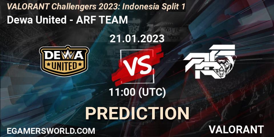 Dewa United vs ARF TEAM: Match Prediction. 21.01.2023 at 11:00, VALORANT, VALORANT Challengers 2023: Indonesia Split 1