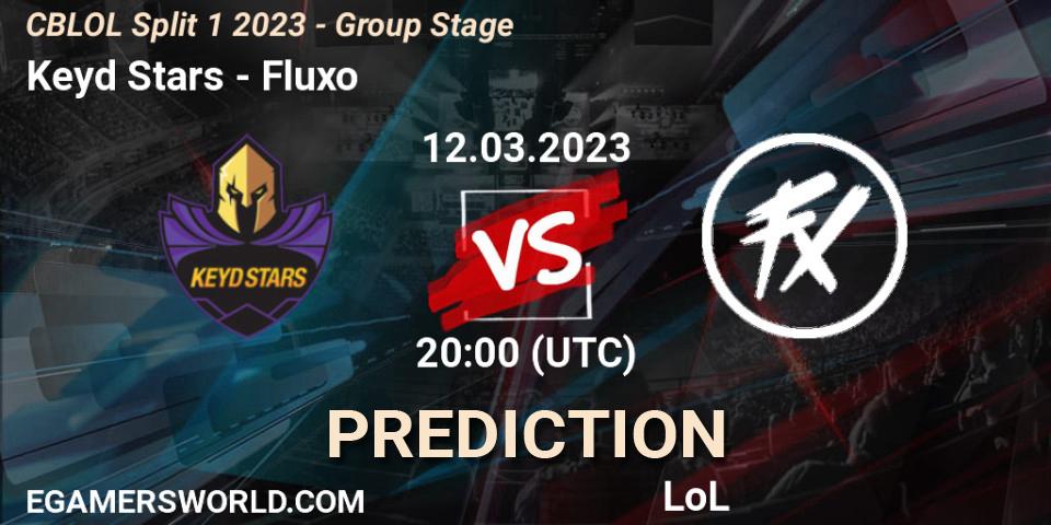 Keyd Stars vs Fluxo: Match Prediction. 12.03.2023 at 20:15, LoL, CBLOL Split 1 2023 - Group Stage