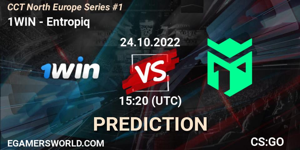 1WIN vs Entropiq: Match Prediction. 24.10.2022 at 15:20, Counter-Strike (CS2), CCT North Europe Series #1