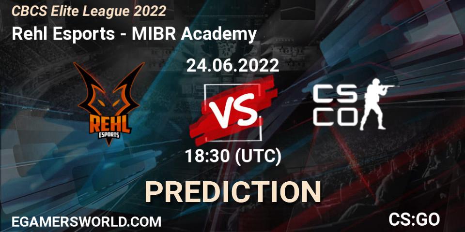 Rehl Esports vs MIBR Academy: Match Prediction. 24.06.2022 at 18:45, Counter-Strike (CS2), CBCS Elite League 2022