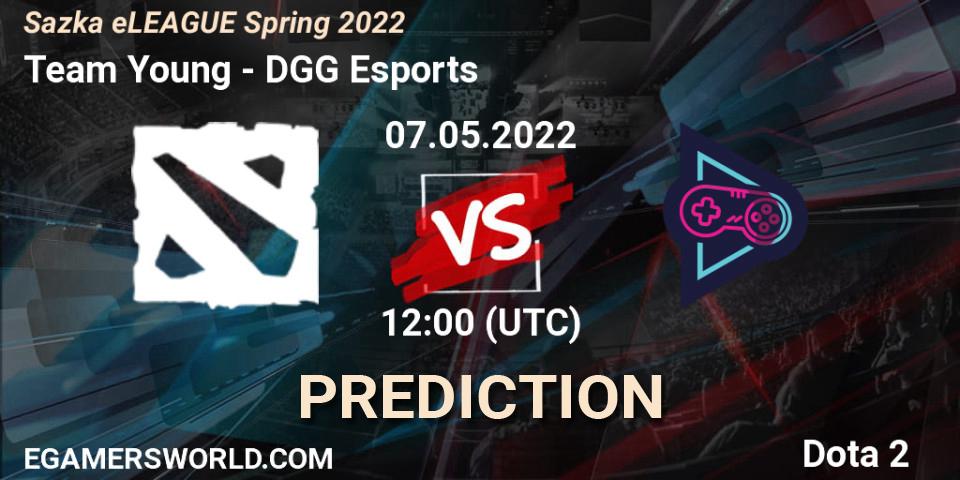 Team Young vs DGG Esports: Match Prediction. 07.05.2022 at 12:00, Dota 2, Sazka eLEAGUE Spring 2022