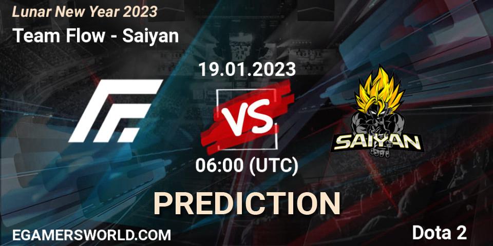 Team Flow vs Saiyan: Match Prediction. 19.01.2023 at 06:09, Dota 2, Lunar New Year 2023
