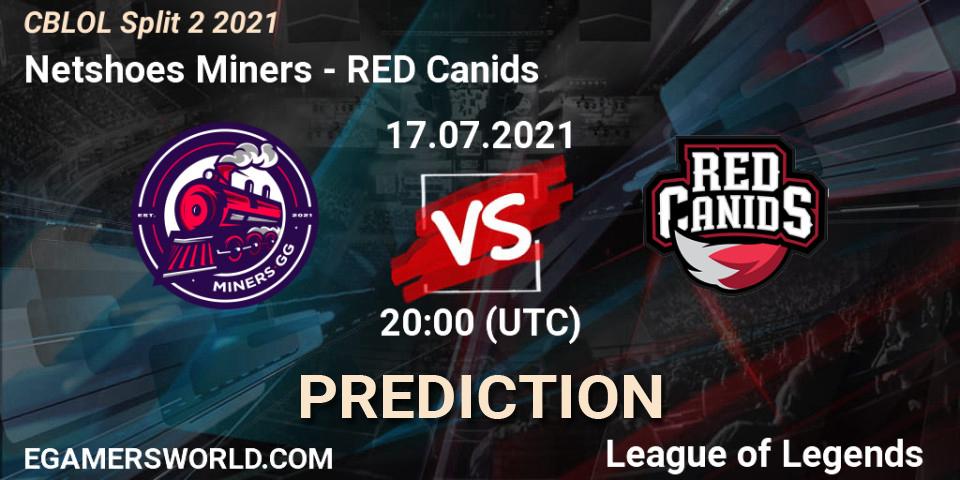 Netshoes Miners vs RED Canids: Match Prediction. 17.07.2021 at 20:00, LoL, CBLOL Split 2 2021