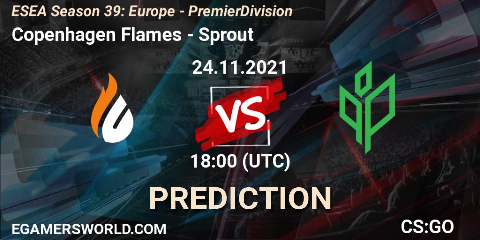 Copenhagen Flames vs Sprout: Match Prediction. 02.12.2021 at 13:00, Counter-Strike (CS2), ESEA Season 39: Europe - Premier Division