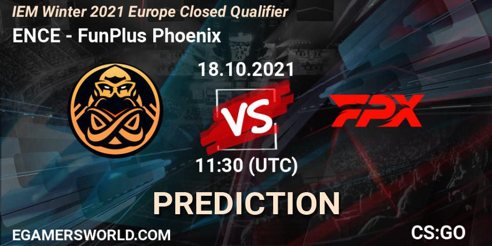 ENCE vs FunPlus Phoenix: Match Prediction. 18.10.2021 at 11:30, Counter-Strike (CS2), IEM Winter 2021 Europe Closed Qualifier