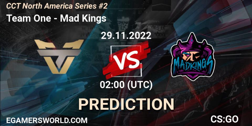 Team One vs Mad Kings: Match Prediction. 29.11.22, CS2 (CS:GO), CCT North America Series #2