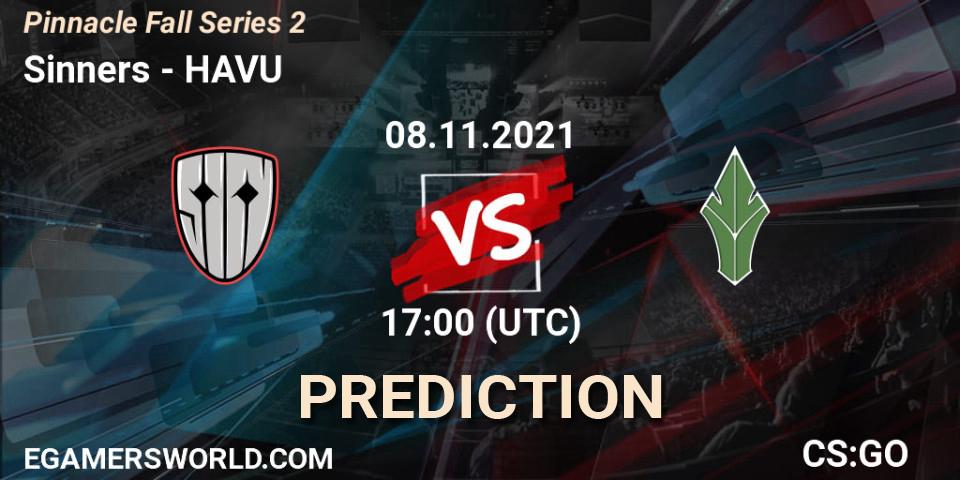 Sinners vs HAVU: Match Prediction. 08.11.2021 at 17:00, Counter-Strike (CS2), Pinnacle Fall Series #2
