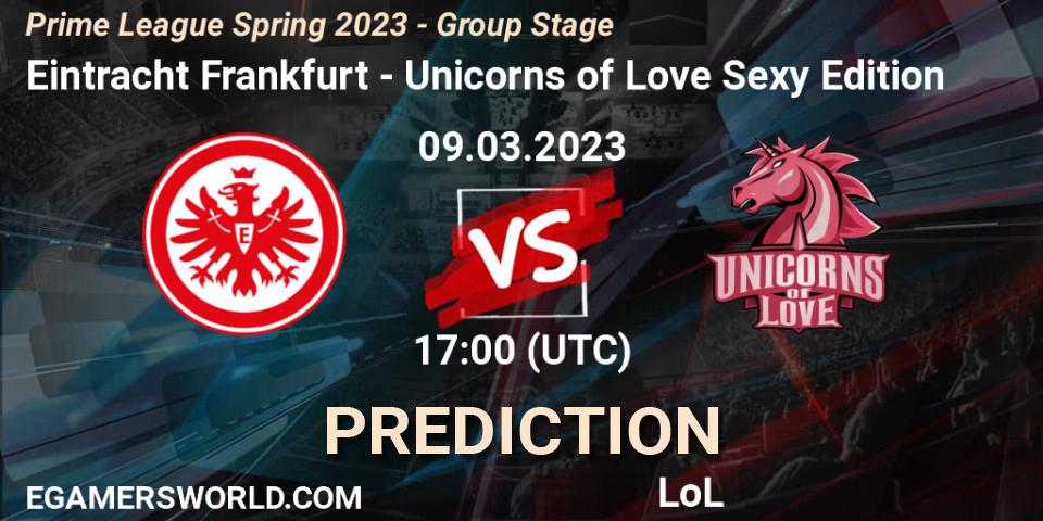 Eintracht Frankfurt vs Unicorns of Love Sexy Edition: Match Prediction. 09.03.23, LoL, Prime League Spring 2023 - Group Stage