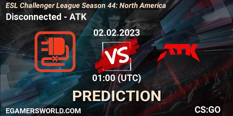 Disconnected vs ATK: Match Prediction. 24.02.23, CS2 (CS:GO), ESL Challenger League Season 44: North America
