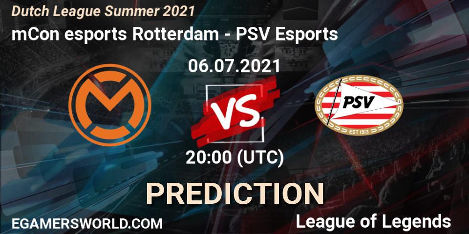 mCon esports Rotterdam vs PSV Esports: Match Prediction. 08.06.2021 at 17:00, LoL, Dutch League Summer 2021