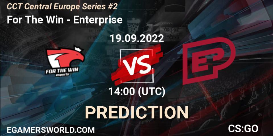 For The Win vs Enterprise: Match Prediction. 19.09.2022 at 14:05, Counter-Strike (CS2), CCT Central Europe Series #2