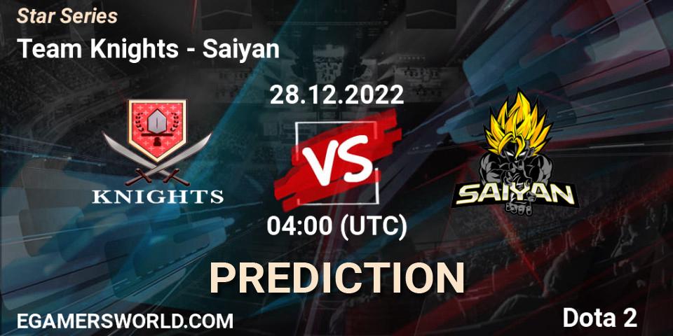 Team Knights vs Saiyan: Match Prediction. 28.12.2022 at 04:10, Dota 2, Star Series