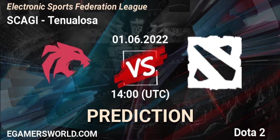 SCAGI vs Tenualosa: Match Prediction. 01.06.2022 at 14:05, Dota 2, Electronic Sports Federation League