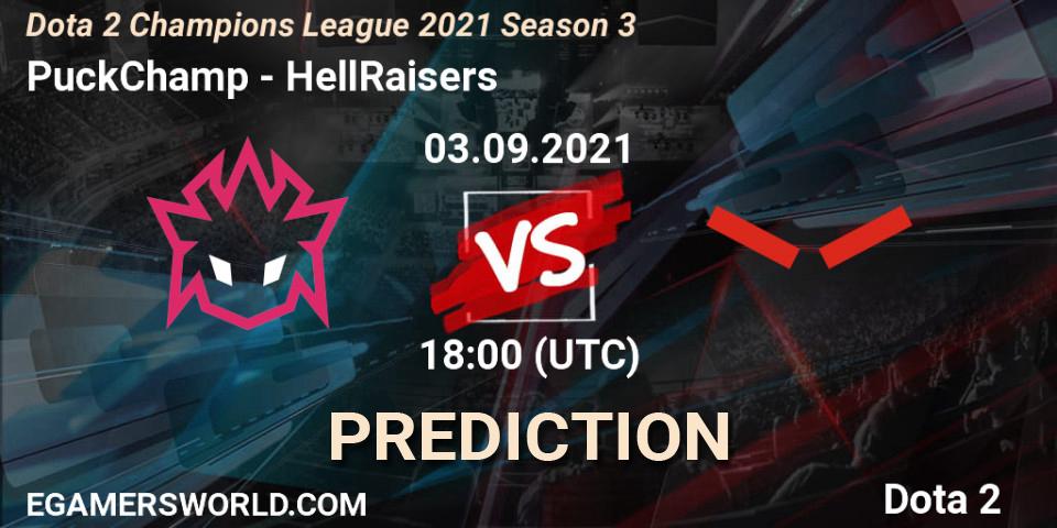 PuckChamp vs HellRaisers: Match Prediction. 03.09.2021 at 18:00, Dota 2, Dota 2 Champions League 2021 Season 3