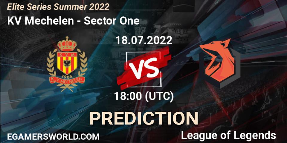 KV Mechelen vs Sector One: Match Prediction. 18.07.2022 at 18:00, LoL, Elite Series Summer 2022