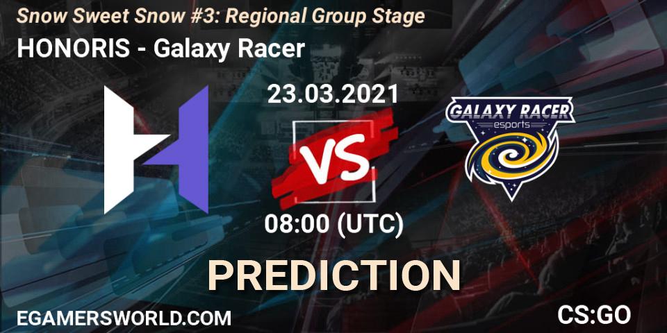 HONORIS vs Galaxy Racer: Match Prediction. 23.03.2021 at 08:00, Counter-Strike (CS2), Snow Sweet Snow #3: Regional Group Stage