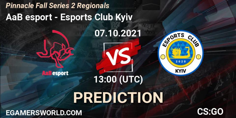 AaB esport vs Esports Club Kyiv: Match Prediction. 07.10.2021 at 13:05, Counter-Strike (CS2), Pinnacle Fall Series 2 Regionals