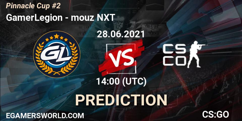 GamerLegion vs mouz NXT: Match Prediction. 28.06.2021 at 14:00, Counter-Strike (CS2), Pinnacle Cup #2