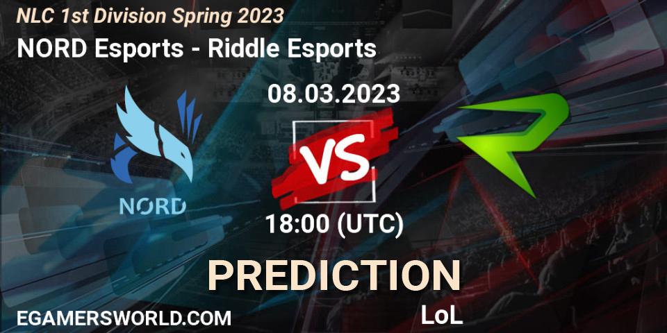 NORD Esports vs Riddle Esports: Match Prediction. 14.02.2023 at 17:00, LoL, NLC 1st Division Spring 2023