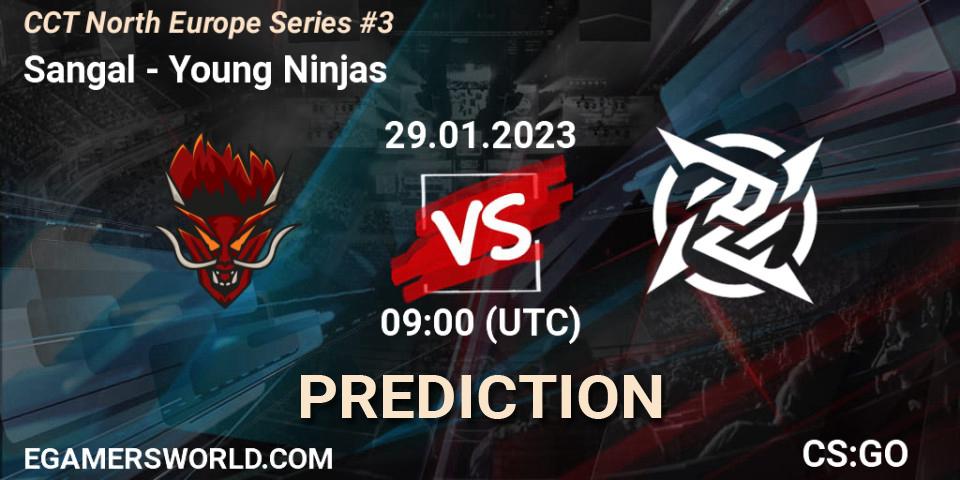 Sangal vs Young Ninjas: Match Prediction. 29.01.2023 at 09:00, Counter-Strike (CS2), CCT North Europe Series #3