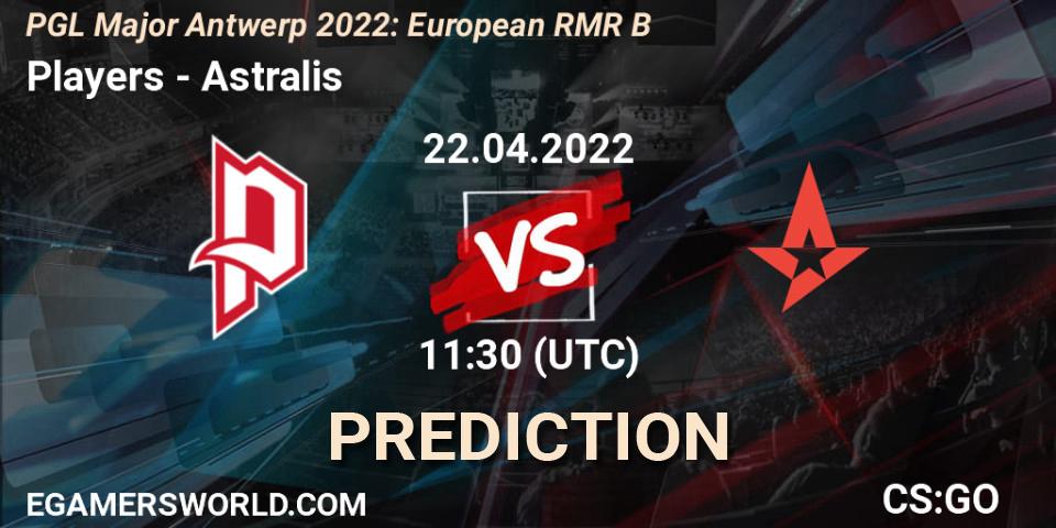 Players vs Astralis: Match Prediction. 22.04.2022 at 11:10, Counter-Strike (CS2), PGL Major Antwerp 2022: European RMR B