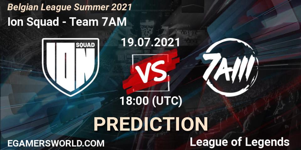 Ion Squad vs Team 7AM: Match Prediction. 21.06.2021 at 18:00, LoL, Belgian League Summer 2021