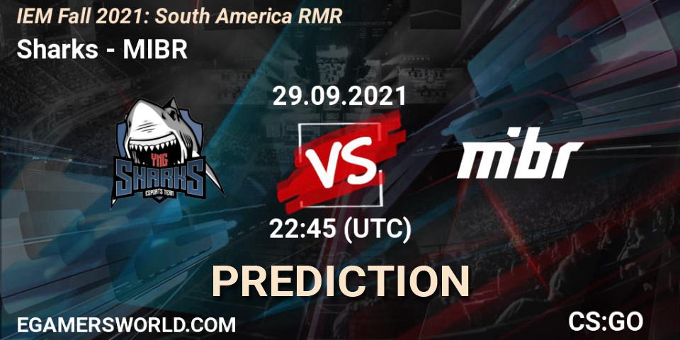 Sharks vs MIBR: Match Prediction. 29.09.2021 at 23:00, Counter-Strike (CS2), IEM Fall 2021: South America RMR